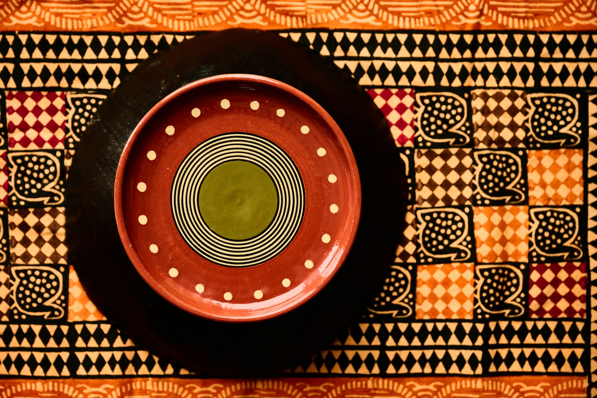 Photo of a traditional African place setting
