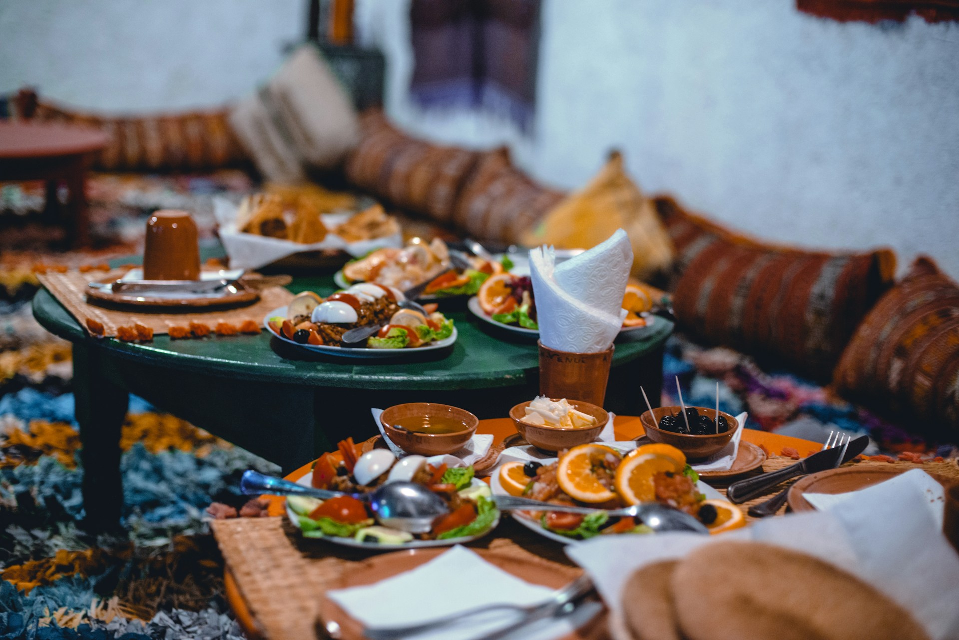 Photo of a meal set up ready to eat.